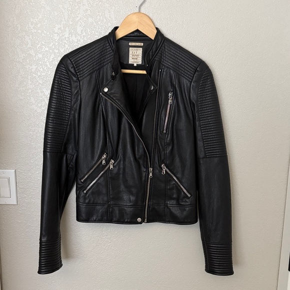 Zara Faux Leather Motorcycle Jacket - Picture 2 of 5